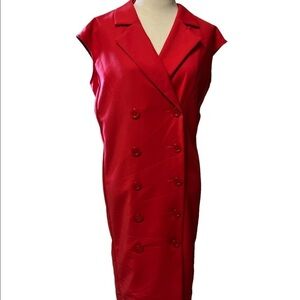Doncaster collection red sleeveless nylon dress
